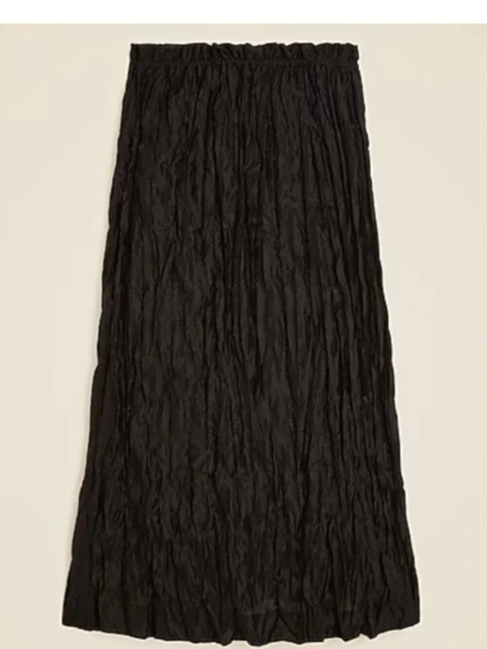 J.Crew Crinkled gathered-waist black skirt - size XS